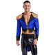 thumbnail image 4 of Prendas de abrigo de circo para hombre, disfraz de mago de circo, disfraz de Halloween, abrigo de cola cruzado de manga larga con cuello en V profundo, 4 of 5