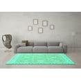 thumbnail image 3 of Ahgly Company Indoor Rectangle Abstract Turquoise Blue Modern Area Rugs, 4' x 6', 3 of 4