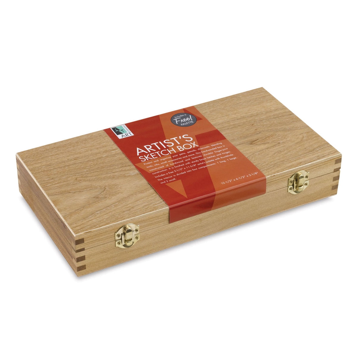Art Alternatives Artist's Paint Box with Palette, 6" x 12"