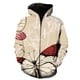 thumbnail image 1 of Sudadera con capucha y cremallera con estampado de mariposas de dibujos animados de primavera y otoño, informal, de cuello redondo, de gran tamaño, con capucha, chaqueta para hombre, ropa, 1 of 6