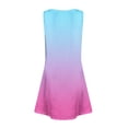 thumbnail image 4 of Beach Dresses for Girls Size 7-8 Summer Floral Print Sleeveless Sundress Comfy Crew Neck Tank Dresses Beach Cover Up Dress, 4 of 6