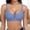 Blue Women's Bra, variant on Women's Seamless Push Up Bra Wirefree Everyday Bralette, Solid Color Comfortable T-Shirt Underwear No Steel Ring Support Crop Top for Work and Lounge