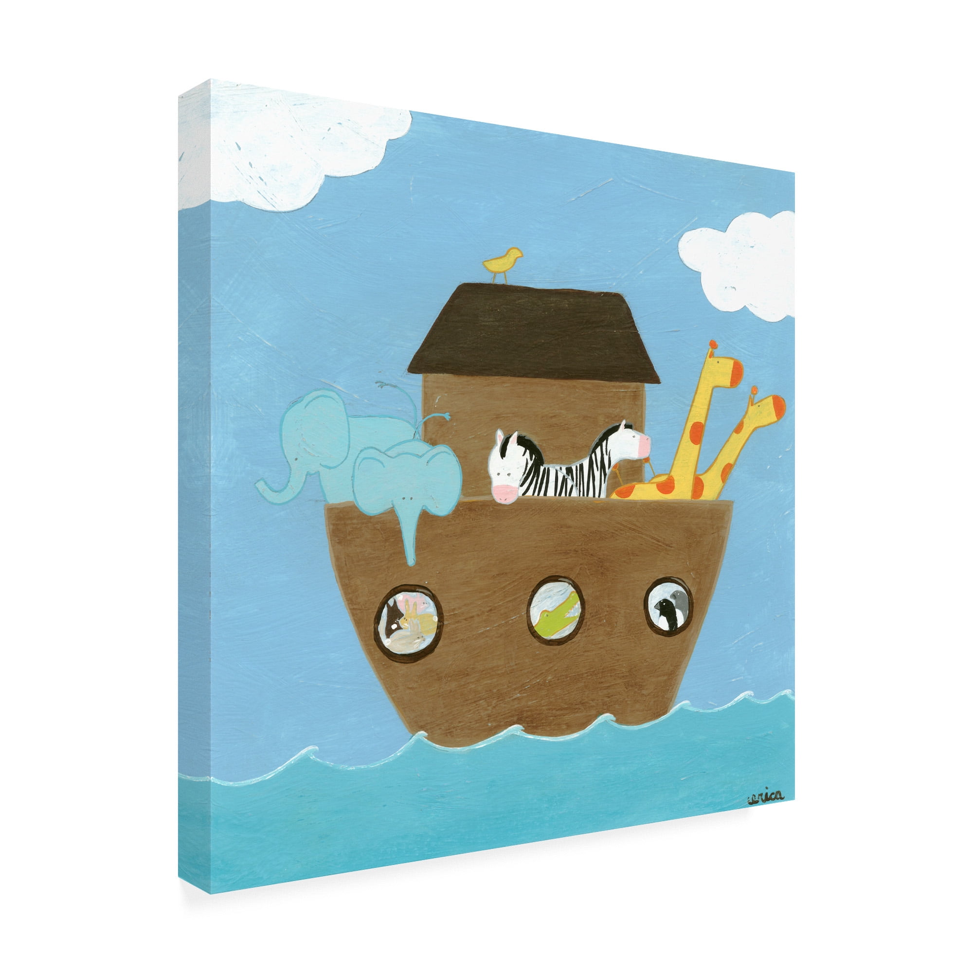 Trademark Fine Art 'Noahs Ark I' Canvas Art by June Erica Vess