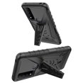 thumbnail image 2 of For TCL 30 V 5G Case Holster Belt Clip Kickstand Design Phone Cover With Free Tempered Glass Screen Protector - Black, 2 of 5