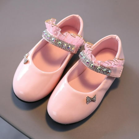 

Kiplyki Wholesale Toddler Kids Baby Girls Shoes Crystal Princess Shoes Solid Casual Shoes