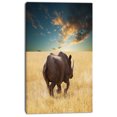 thumbnail image 2 of Giant Rhino under Cloudy Sky - Extra Large African Canvas Art Print, 2 of 3
