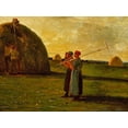 thumbnail image 2 of Homer, Winslow 14x12 Black Ornate Wood Framed with Double Matting Museum Art Print Titled - Haymakers, 2 of 4