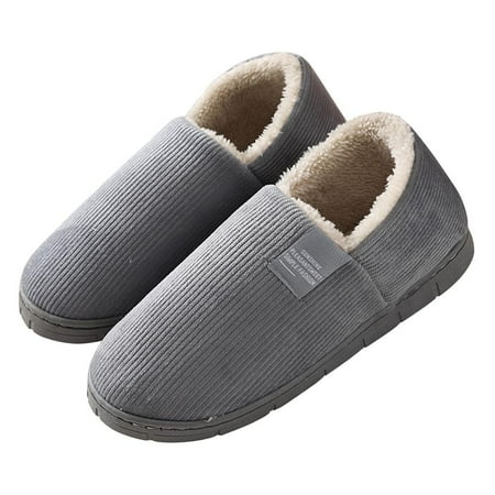 

SALE Unisex Men\ s And Women\ s Slient Indoor Slippers Leopard Furry Fleece Comfort Closed Toe House Shoes Soft Non-Slip Home Shoes