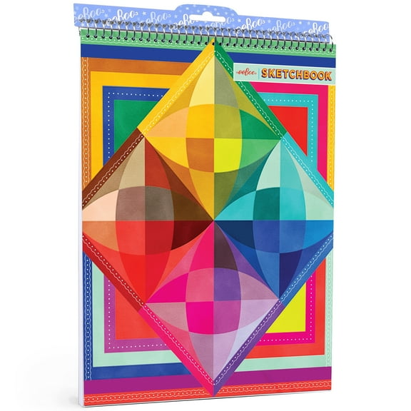 eeBoo: Sketchbook– Rainbow Colors - Vibrant Spiral Bound Pad, Color & Drawing Paper, 60 Pages, 8.5x11", Eco-Friendly, Portable, Kids Art Supplies