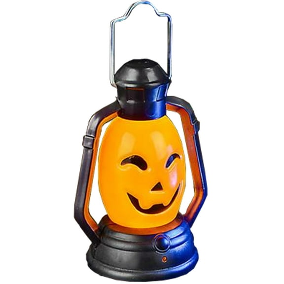 Light Up Mini Pumpkin Head Lantern Light Decoration