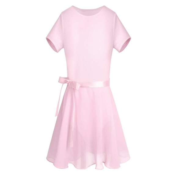YiZYiF Kids Little Girls Chiffon Ballet Dance Leotard with Tutu Skirt,Sizes 2-14