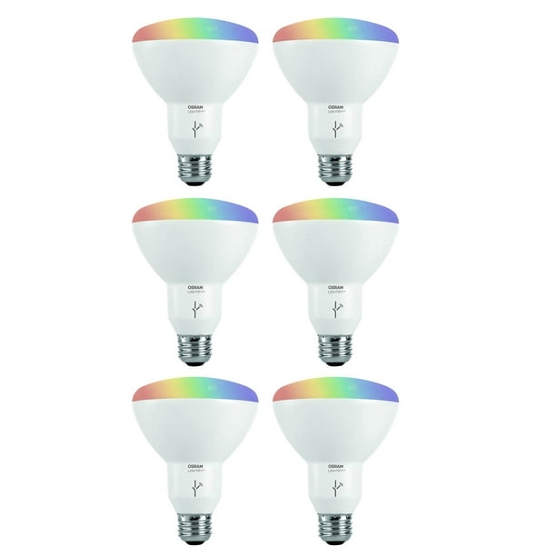 Sylvania Osram Lightify Maison Intelligente 65W BR30 Blanc / Couleur LED Ampoule (6 Pack)