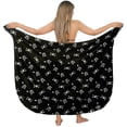 thumbnail image 5 of HAPPY BAY Women's Beachwear Summer Beach Wrap Bathing suit Costumes Bikini Wraps Skirt Swim Cover up Sarong Long Coverups for Women One Size Crossbones, Scary Black, 5 of 5