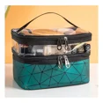 thumbnail image 3 of Belle Mountains HTS-0395 Neceser Maquillaje De Viaje De Doble Capa Cosmetiquera Bolsa Verde, 3 of 8