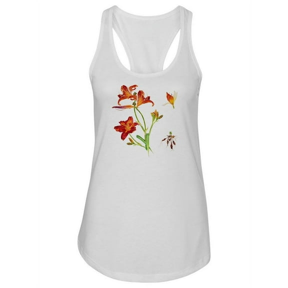 Lily Flowers Design Tank Women -Image by Shutterstock, Female x-Large