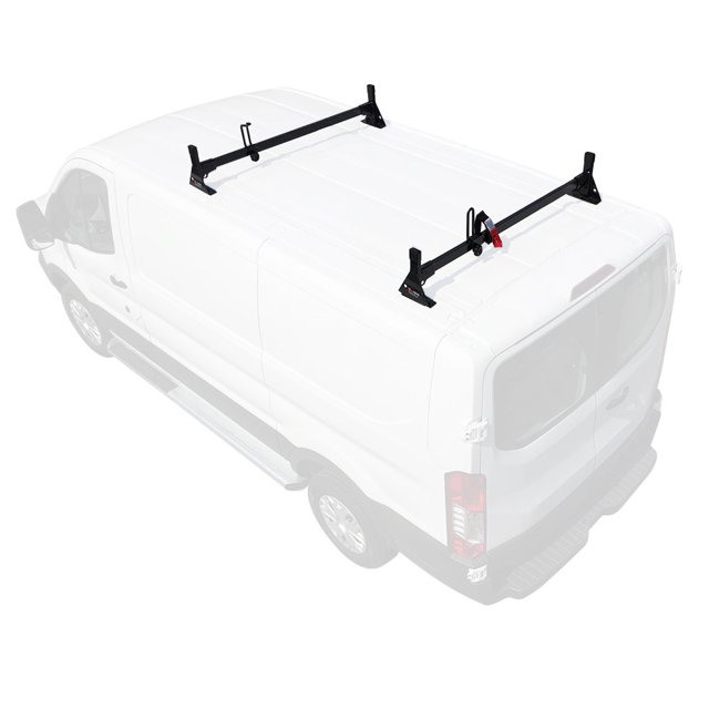 Vantech 2 bar Rack Low Profile 54" Bars Steel Black Compatible with Ford Transit (Cargo) 2015-On