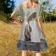 thumbnail image 5 of Vestido de manga corta con escudo de Xanawu, vestido largo para mujer, ropa, vestidos femeninos, vestido morado estilo coreano, 5 of 7