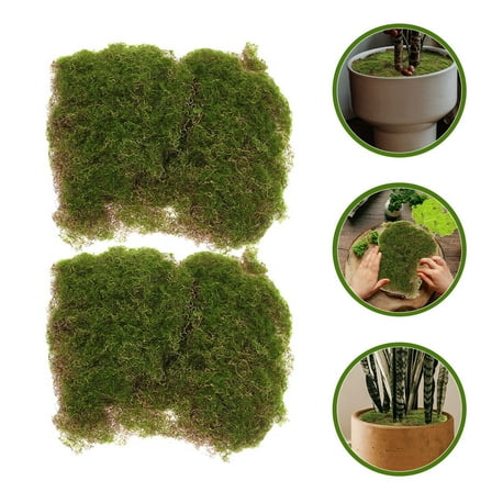 FONDOTIN 2pcs Artificial Turf Fake Grass Green Plastic for Home Users DIY Grass
