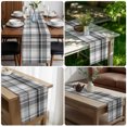 thumbnail image 4 of Table Runners 120 Inches Long Dress Scarves, Black Grey Buffalo Plaid Farmhouse Coffee/Dining/Kitchen Table Decor Table Runner for Living Room, Geometric Modern Farmhouse 13x120 Inch, 4 of 4