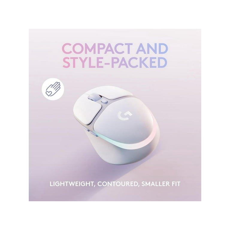 LIGHTSYNC Logitech RGB White Bluetooth Lighting, Mouse, Lightweight, Mist - G705 Wireless, Gaming PC/Mac/Laptop Connectivity, Lightspeed Customizable Wireless