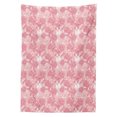 thumbnail image 3 of Ambesonne Rose Tablecloth Rectangular Table Cover, Peony Foliage Romantic, 52"x70", Magenta White and Rose, 3 of 4