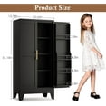 thumbnail image 2 of 51" Metal Kitchen Pantry Cabinet, Storage Cabinets with 2 Door and 3 Adjustable Shelves, Black Freestanding Food Storage Cabinet, Steel Cupboard for Kitchen Dinning Room, 2 of 15