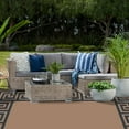 thumbnail image 3 of Auto Drive 9' x 12' Reversible Greek Key RV Outdoor Patio Mat, Brown/Black, 3 of 12