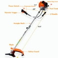 thumbnail image 5 of POWANLI 3-In-1 Blower Weed Wacker,52cc Gas Weed Eaters/Weed trimmer,8 inch Weed Wacker Attachments Heads,10" Metal 3T Blade,Rubber Handle,EPA Compliant lawn Mower/String Trimmers, 5 of 7