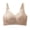 Khaki, variant on BAOQIN Comfortable Bras for Women Lifting Bras Wireless Bra with V-Neck Solid Color Push Up Supportive Bras Lift Up Full Coverage