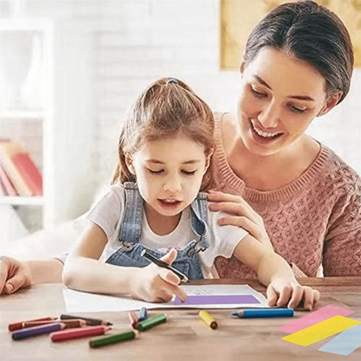 48 Pieces Guided Reading Highlight Strips Colored Overlays Bookmark Reading Tracking Rulers with Line for Dyslexia, ADHD