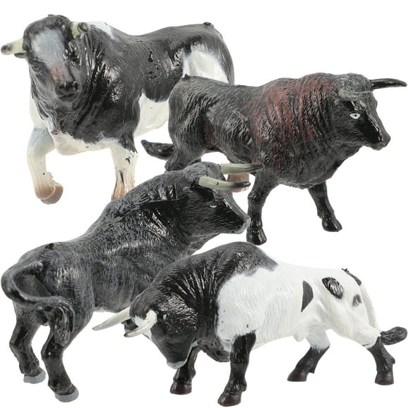 WORGEOUS 4pcs adornos de vaca en miniatura modelos de vacas de bonsai de escritorio mini vacas figuras