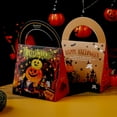 thumbnail image 3 of 5pcs Halloween Candy Boxes, Portable Paper Gift Bags with Handles, Pumpkin Ghost Spiderweb Treat Wrapping Boxes for Party & Trick-or-Treat, 3 of 5