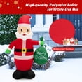 thumbnail image 5 of Gymax 5FT Christmas Self Inflatable Santa Holding Gift Bag Decoration w/ LED Lights & Sandbags, 5 of 10