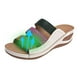 thumbnail image 4 of Amzcrzy Zapatos de mujer,Zapatos de mujer,Zapatillas de mujer, Sandalias romanas informales con plataforma y cuña para mujer, con bloques de color Sandalias Mujer Zapatillas De Casa, 4 of 7
