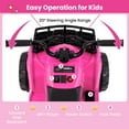 thumbnail image 4 of Costway Kids Ride On Electric ATV 6V 4-Wheeler Quad Car with One-Button Start Tread Tires Pink, 4 of 9