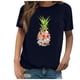 thumbnail image 2 of Puntoco Mujeres Casual Impresión Camisas Manga Corta Camiseta Suelta tops Túnica Blusa Puntoco Puntoco-2839, 2 of 4