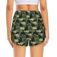 thumbnail image 4 of Xecao's Camouflage Shark for a double-layer running short for women, perfect for gym, tennis, and more, featuring a convenient pocket., 4 of 9