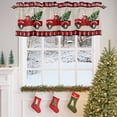 thumbnail image 4 of Valances for Windows I'll Be Home for Christmas Rod Pocket Cafe Window Treatments Valance Curtains for Kitchen Bathroom Laundry Basement Windows 56"x16", 4 of 7
