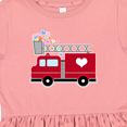 thumbnail image 4 of Inktastic Easter Red Firetruck with Pink Hearts Girls Toddler Dress, 4 of 5