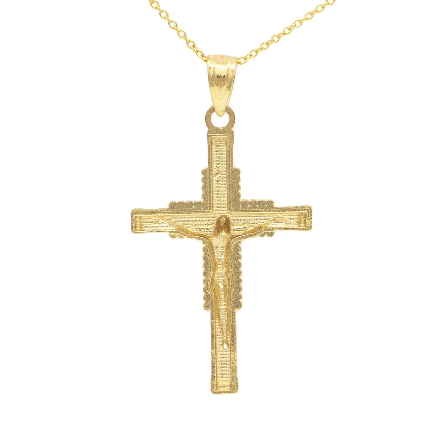 10k Yellow Gold Jesus Crucifix Pendant Necklace (No Chain)