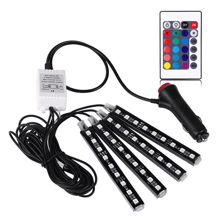 RGB Multicolor LED for Cars Decoration Light Strip/36LED Remote Control Interior