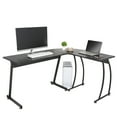 thumbnail image 6 of CZMDZH  L-Shaped Home Office Desk with Round Corner Computer Desk Gaming Writing PC Laptop Workstation with Solid Steel Frame Desktop,Curved, 6 of 7