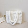 thumbnail image 2 of Bolso Mano Felpa Suave Btafrte para Mujer Otoño Invierno Hombro Mullido Blanco, 2 of 9