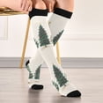 thumbnail image 5 of FORMRS Womens Knee High Socks Casual Long Thick Travel Daily Wear, 2 Pairs, Hand Drawn Christmas, 5 of 6
