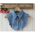 thumbnail image 3 of Magik Choker Necklace Unisex Women Peter Pan Detachable Lapel Shirt Fake False Collar (Denim-Blue), 3 of 7