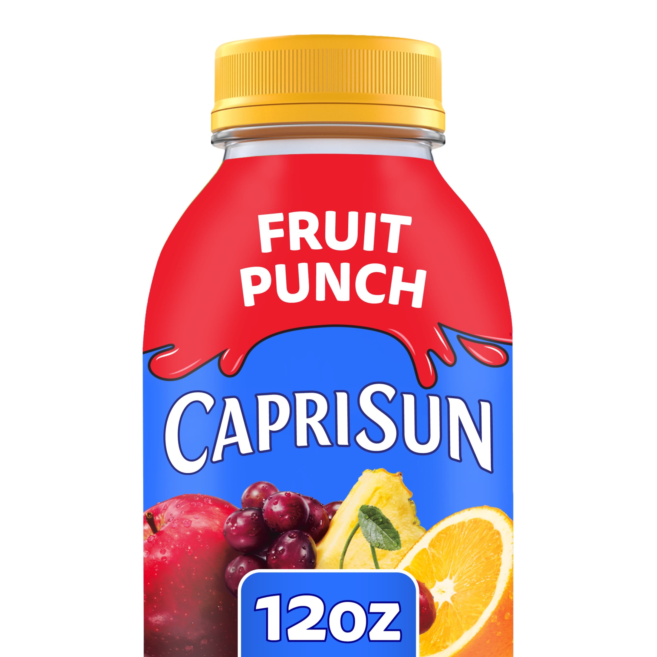 (7 pack) Capri Sun Fruit Punch Flavored Juice Drink Blend with other natural flavor, 12 oz Bottle
