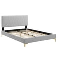 thumbnail image 3 of Modway Phillipa Performance Velvet Twin Platform Bed in Light Gray, 3 of 10