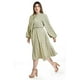thumbnail image 2 of Vestido estampado con laso Roman Fashion /Tallas Extras, 4322 (Verde militar) verde oscuro 40, 2 of 6