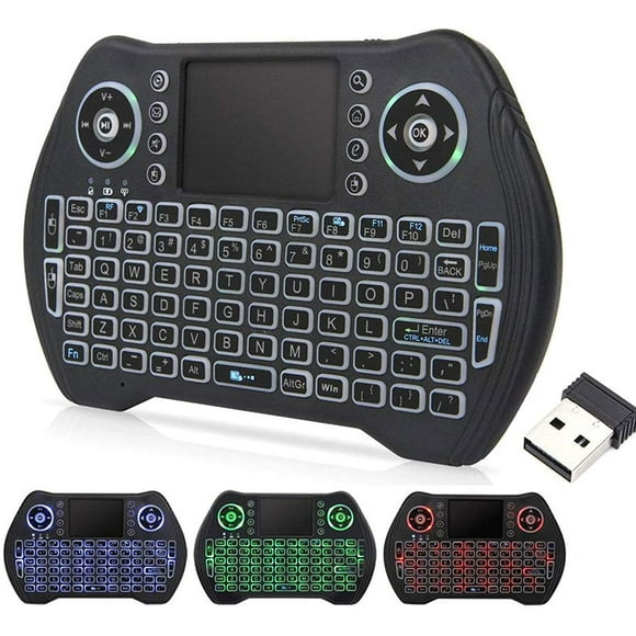ERDS-Mini Wireless Keyboard with Touchpad, Backlit Handheld Android TV Box Remote Keyboard for Smart TV HTPC PS3 XBO X360 Computer PC Phone Tablet Projector Mac Linux Windows OS
