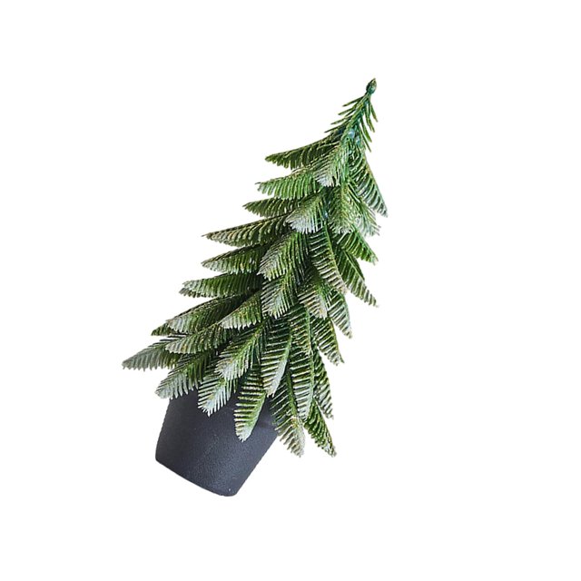 jifeng Artificial Christmas Tree Tabletop Xmas Easy Assembly Xmas Ornament for Festival 34 cm